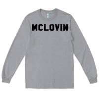 Heather Grey mclovin novelty humor Long Sleeve Tee - linhVisuals