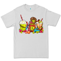 Dove Grey Softball Coffee Cups Premium Tee - FaDigitalArtStudio