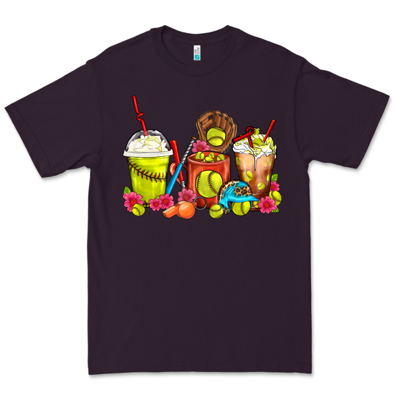 Softball Coffee Cups Premium Tee by FaDigitalArtStudio | Teevron