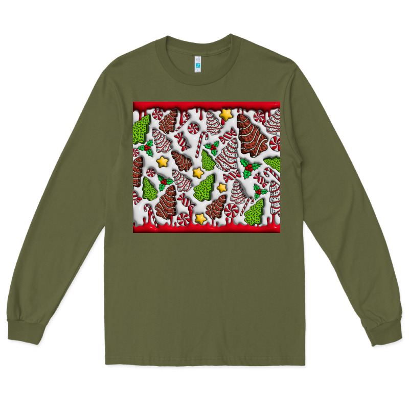 Christmas Cakes Long Sleeve Tee by CowhideDigitalArt | Teevron