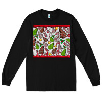 Black Christmas Cakes Long Sleeve Tee - CowhideDigitalArt