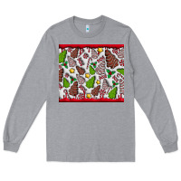 Heather Grey Christmas Cakes Long Sleeve Tee - CowhideDigitalArt
