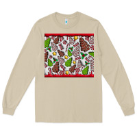 Mushroom Christmas Cakes Long Sleeve Tee - CowhideDigitalArt