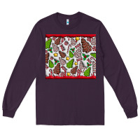 Plum Christmas Cakes Long Sleeve Tee - CowhideDigitalArt