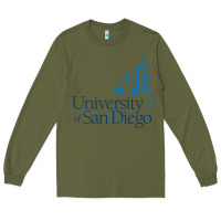 Army Green University of San Diego Long Sleeve Tee - linhVisuals