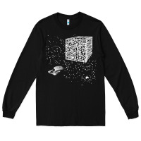 Black qr code cube we are the borg Long Sleeve Tee - linhVisuals