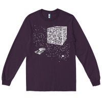 Plum qr code cube we are the borg Long Sleeve Tee - linhVisuals