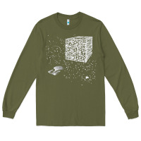 Army Green qr code cube we are the borg Long Sleeve Tee - linhVisuals