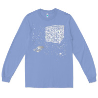 Colony Blue qr code cube we are the borg Long Sleeve Tee - linhVisuals