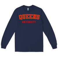 Navy queens university Long Sleeve Tee - linhVisuals