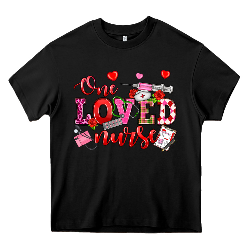One Loved Nurse Valentine's Day Heavy Core Tee by OliviaCreatesArt | Teevron