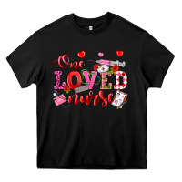 Black one loved nurse valentine's day Heavy Core Tee - OliviaCreatesArt