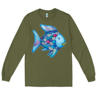 Army Green rainbow fish Long Sleeve Tee - linhVisuals
