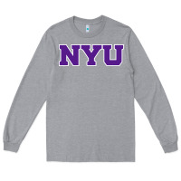 Heather Grey new york university nyu Long Sleeve Tee - linhVisuals