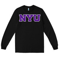 Black new york university nyu Long Sleeve Tee - linhVisuals