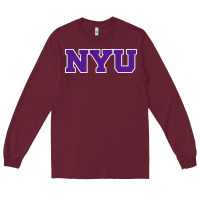 Burgundy new york university nyu Long Sleeve Tee - linhVisuals