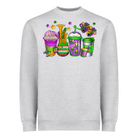 Heather Grey mardi gras coffee cups Heavyweight Sweatshirt - Jasminsmagicworld