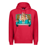 Cardinal easter bunny truck Premium Hoodie - Artiststas