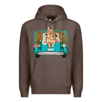 Coffee easter bunny truck Premium Hoodie - Artiststas