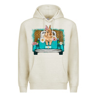 Oatmeal Heather easter bunny truck Premium Hoodie - Artiststas