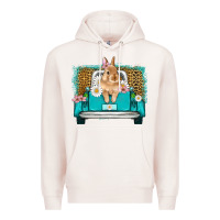 Pale Pink easter bunny truck Premium Hoodie - Artiststas