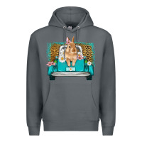 Rock easter bunny truck Premium Hoodie - Artiststas