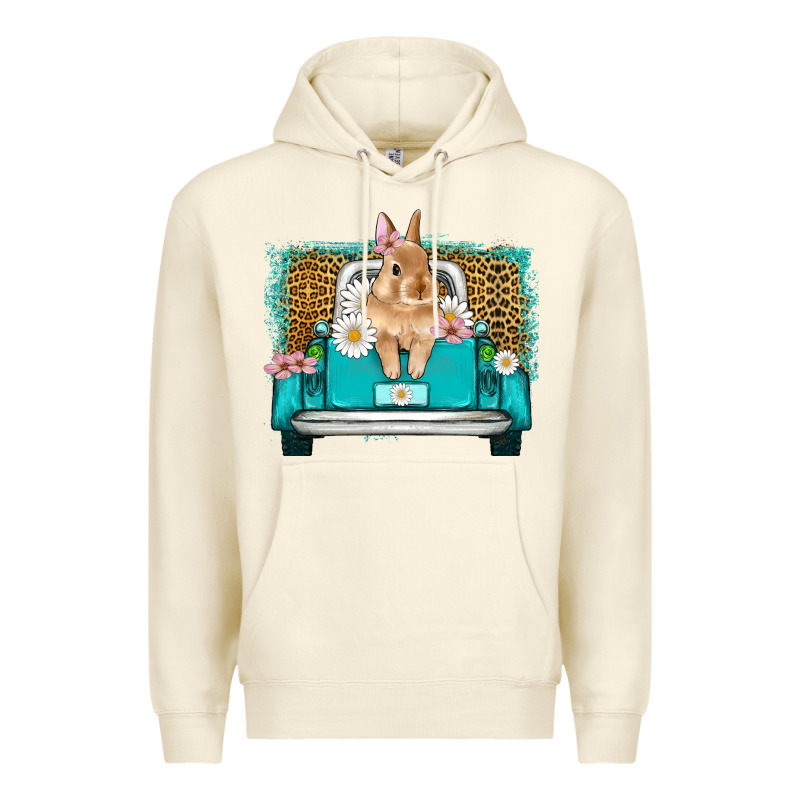Easter Bunny Truck Premium Hoodie by Artiststas | Teevron