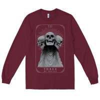 Burgundy hunt showdown anniversary three of skulls black t shirt Long Sleeve Tee - linhVisuals