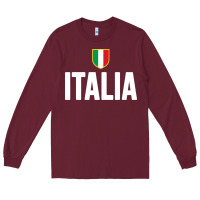 Burgundy italia soccer jersey Long Sleeve Tee - linhVisuals