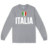 Heather Grey italia soccer jersey Long Sleeve Tee - linhVisuals