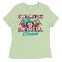 Matcha stressed blessed & baseball obsessed Ladies Tee - BundleAndBundleShop