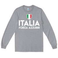 Heather Grey italia soccer jersey Long Sleeve Tee - linhVisuals
