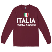 Burgundy italia soccer jersey Long Sleeve Tee - linhVisuals