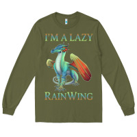 Army Green Chill Rainwing Dragon Retro Fan Tee Wings of Fire Long Sleeve Tee - linhVisuals