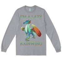 Heather Grey Chill Rainwing Dragon Retro Fan Tee Wings of Fire Long Sleeve Tee - linhVisuals