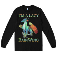 Black Chill Rainwing Dragon Retro Fan Tee Wings of Fire Long Sleeve Tee - linhVisuals