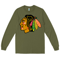Army Green the  blackhawks Long Sleeve Tee - linhVisuals