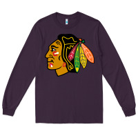 Plum the  blackhawks Long Sleeve Tee - linhVisuals