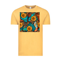 Vintage Mustard western cowboy boot seamless pattern Vintage Tee - BundleAndBundleShop