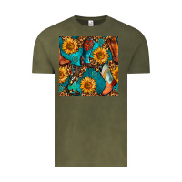 Vintage Olive western cowboy boot seamless pattern Vintage Tee - BundleAndBundleShop
