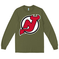 Army Green the NJ devils Long Sleeve Tee - linhVisuals