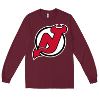 Burgundy the NJ devils Long Sleeve Tee - linhVisuals