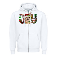 White Christmas chihuahua joy Zipper Hoodie - RanaPortraitStore