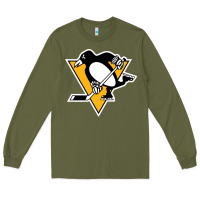 Army Green the  penguins Long Sleeve Tee - linhVisuals