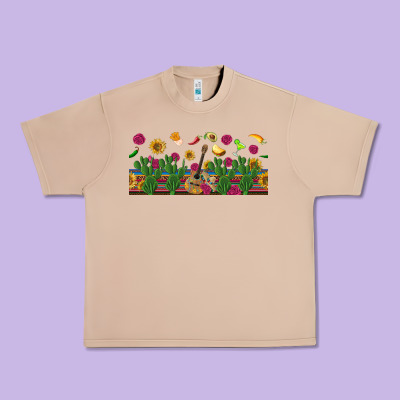 Mexican Sombrero Guitar Rose Cactus Libbey  Cup Urban Heavy Tee Designed By Bundleandbundleshop