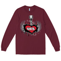 Burgundy the school of rock new vector Long Sleeve Tee - linhVisuals