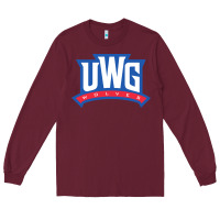 Burgundy uwg wolves Long Sleeve Tee - linhVisuals