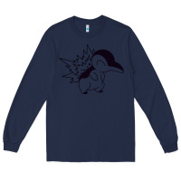 Navy cyndaquil Long Sleeve Tee - linhVisuals