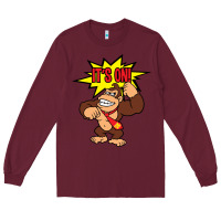 Burgundy donkey kong Long Sleeve Tee - linhVisuals