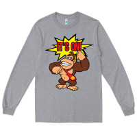 Heather Grey donkey kong Long Sleeve Tee - linhVisuals